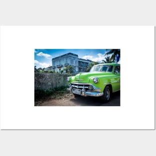 American car from the 50's in Havana, Cuba Posters and Art